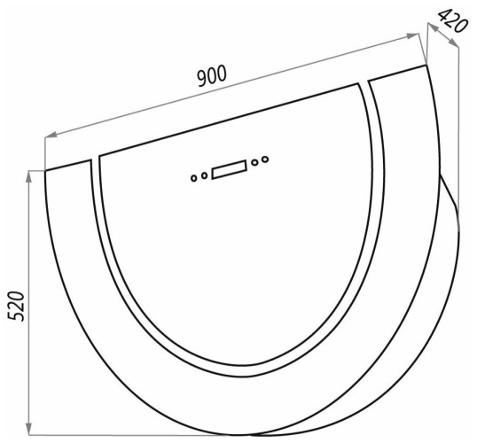 Кухонная вытяжка Maunfeld Zenta Plus 90 черное стекло
