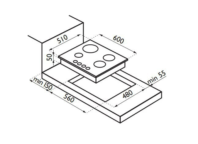Газовая варочная панель Ardesia F 6V4 GTRB