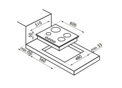 Газовая варочная панель Ardesia F 6V4 GTRB
