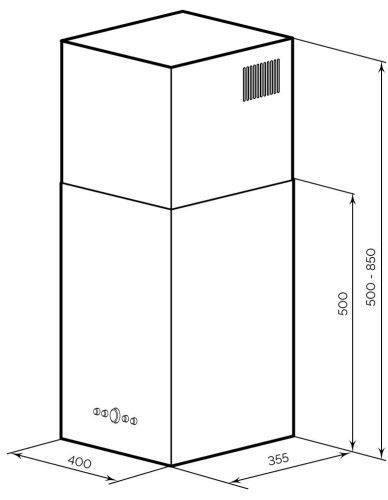Кухонная вытяжка Lex Mono 400 Black