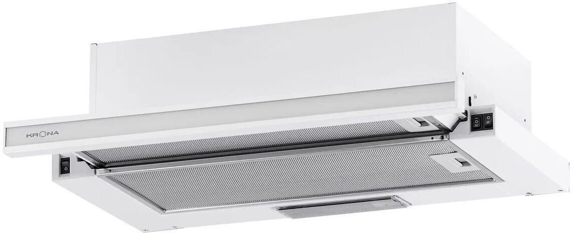 Встраиваемая вытяжка Krona Selina 600 Glass White S