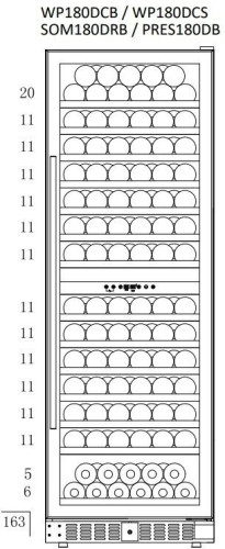 Винный шкаф Temptech WP180DCS