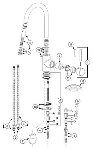 Смеситель для кухни Blanco MIDA-S Silgranit 521455 антрацит