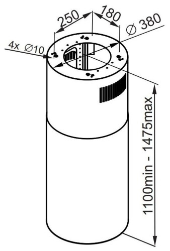 Кухонная вытяжка HOMSair FLY 1000PH черный