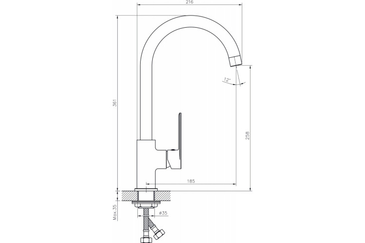 Смеситель для кухни Rush Luson LU1630-22