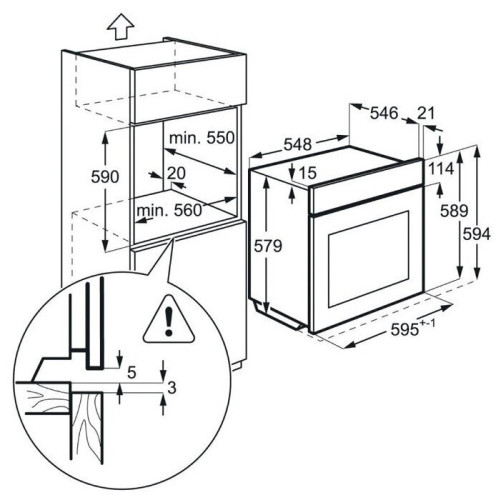 Электрический духовой шкаф AEG BCR 546350 W