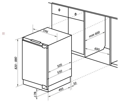 Встраиваемый холодильник MAUNFELD MBF88SW