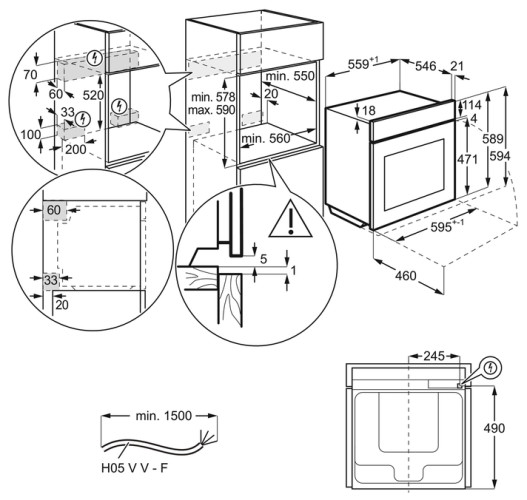 Электрический духовой шкаф AEG BCR 542350 M