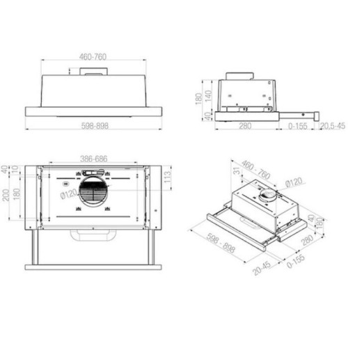 Встраиваемая вытяжка Whirlpool AKR 749 WH