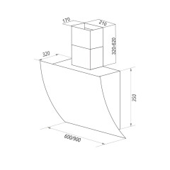 Кухонная вытяжка Maunfeld Sky Star 90 слоновая кость