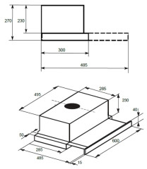 Встраиваемая вытяжка Delonghi KD-5S-60 IX Turboline