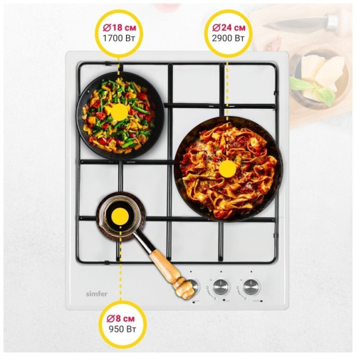 Газовая варочная панель Simfer H45V30W411