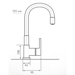 Смеситель для кухни Zigmund &amp; Shtain ZS 2400B млечный путь