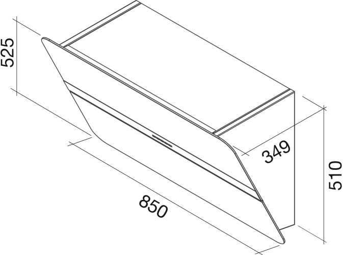 Кухонная вытяжка Falmec FLIPPER 85 NRS 85 bl vetro