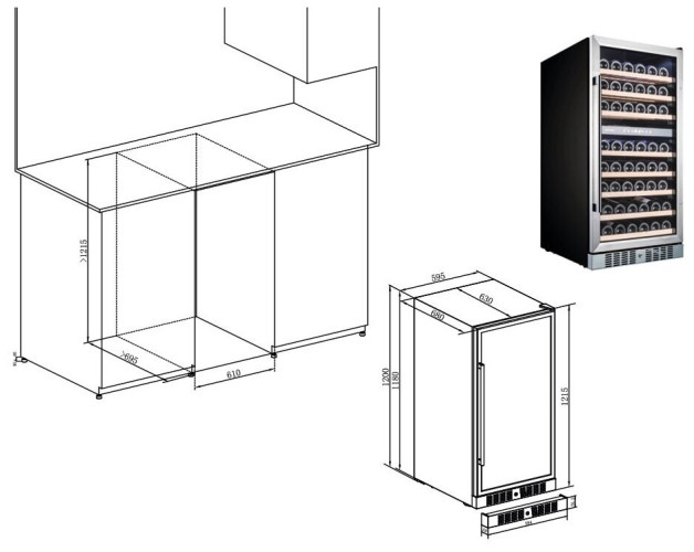 Винный шкаф Temptech WP120DCS