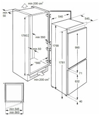 Встраиваемый холодильник LEX RBI 201 NF