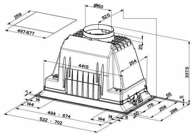 Встраиваемая вытяжка Faber Inka Plus HC X A52