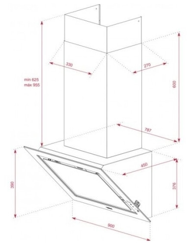 Кухонная вытяжка Teka DLV 98660 TOS LONDON BRICK BROWN