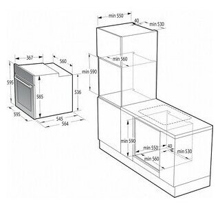 Электрический духовой шкаф Korting OKB 3821 EN