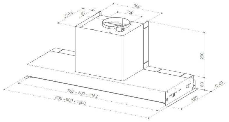 Встраиваемая вытяжка Faber In-Nova Smart X A120