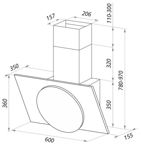 Кухонная вытяжка Maunfeld Tower L Touch 60 белый