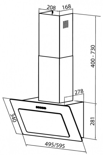 Кухонная вытяжка Dach SIMONA 50 white