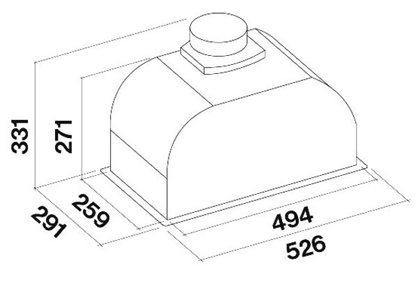 Встраиваемая вытяжка Falmec Gruppo incasso 50 GreenTech 800
