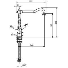 Смеситель для кухни Webert Byblos BY920802015 хром