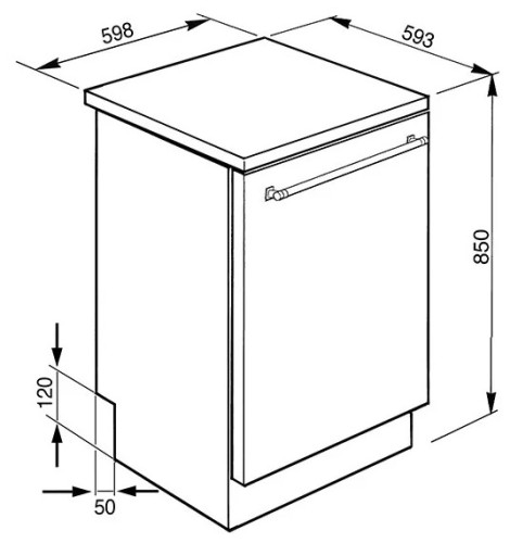 Посудомоечная машина Smeg LVS43STXIN