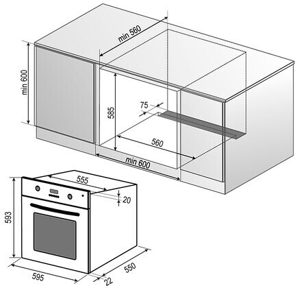 Электрический духовой шкаф Rainford RBO 4647 PB