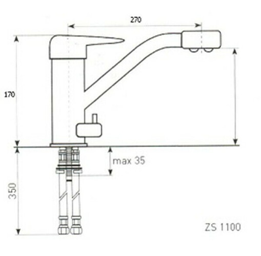 Смеситель для мойки Zigmund & Shtain ZS 1100 речной песок