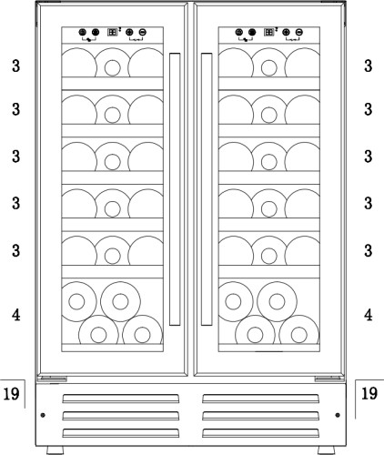 Винный шкаф Temptech WP2DQ60DCB