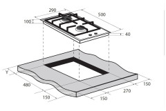 Газовая варочная панель Zugel ZGH291B