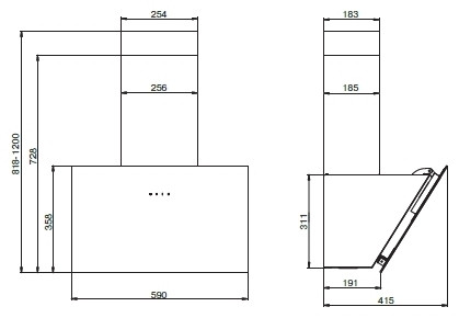 Кухонная вытяжка Elikor Антрацит 60П-650-Е3Д черный/черное стекло