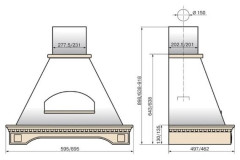 Кухонная вытяжка Elikor Бельведер 60П 650 ПЗД бежевый бук орех