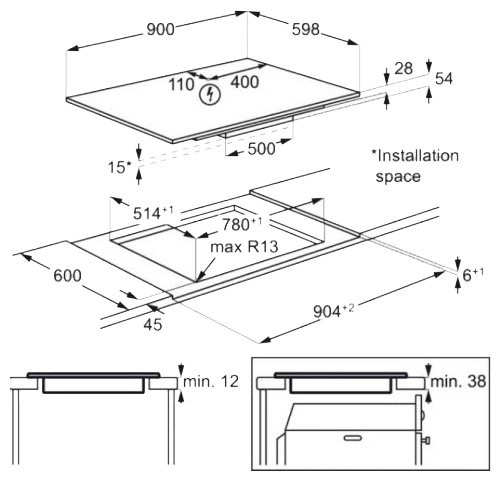 Индукционная варочная панель AEG IPK 94530 LB