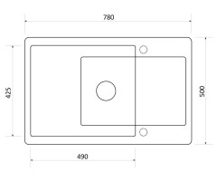 Кухонная мойка Zigmund &amp; Shtain Rechteck 780.490 темная скала