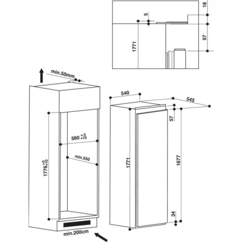 Встраиваемая морозильная камера Whirpool AFB 18401