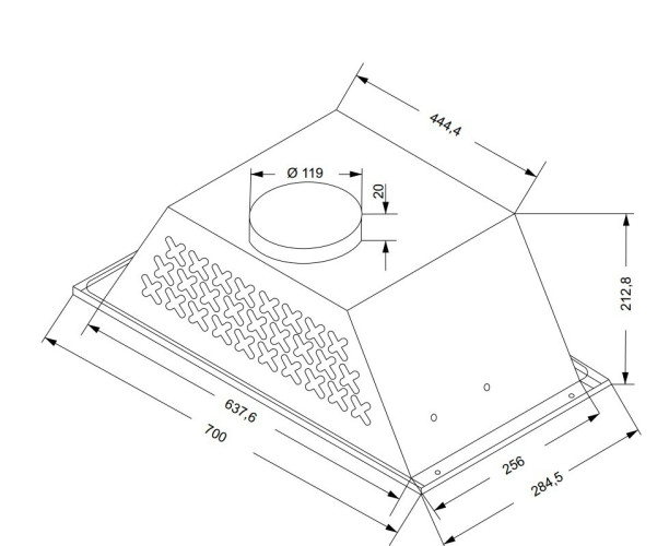 Встраиваемая вытяжка DeLonghi COSETTA 710 IM