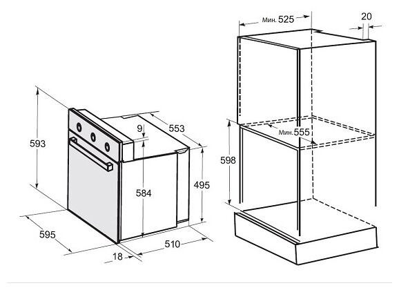 Электрический духовой шкаф Zugel ZOA707X
