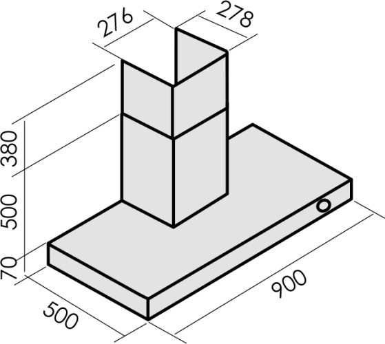 Кухонная вытяжка MBS Maranta 190 White Glass