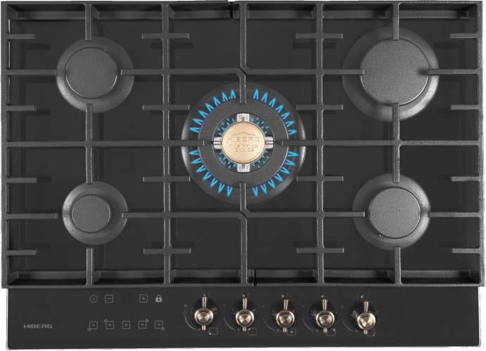 Газовая варочная панель Hiberg VM 7155 B