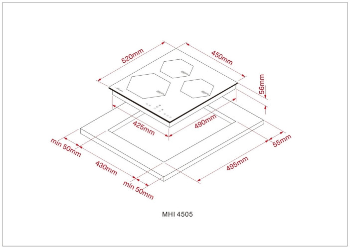 Индукционная варочная панель Monsher MHI 4505