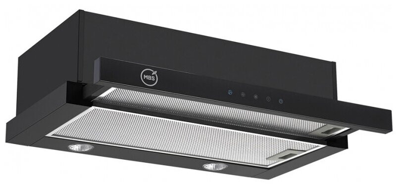 Встраиваемая вытяжка MBS Canna 260 Black Glass