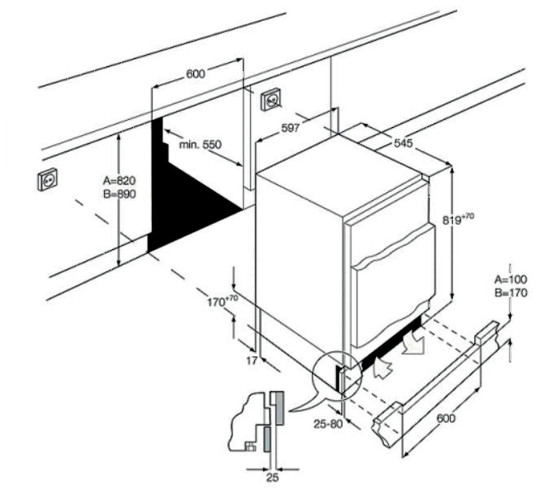 Встраиваемая морозильная камера Smeg UD 7108FSEP
