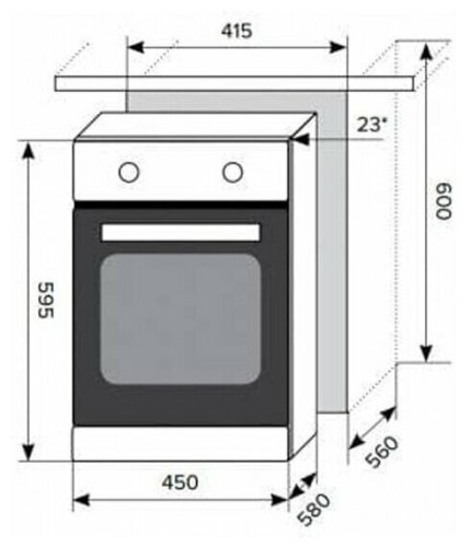 Электрический духовой шкаф Evelux EO 420 PB