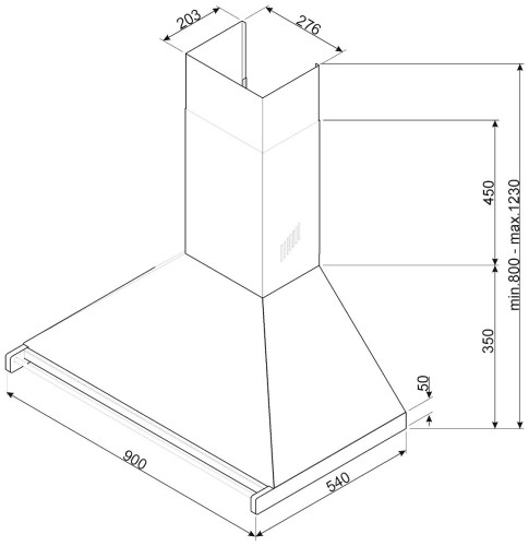 Кухонная вытяжка Smeg KD90RWE