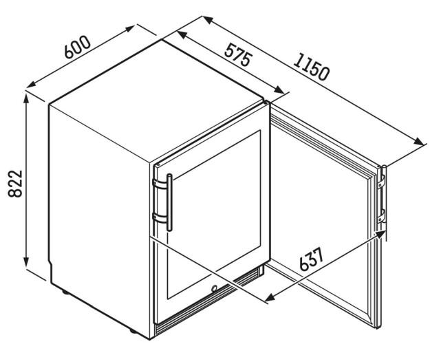 Винный шкаф Dunavox DVS-70.185DB