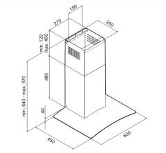 Кухонная вытяжка MONSHER Fly 60 X