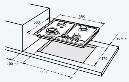 Газовая варочная панель Delonghi NF 46/1 ASV GU